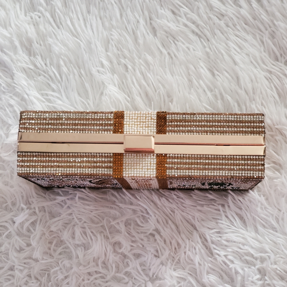 Rhinestone-embellished Money Bill Clutch - Picture 5 of 9